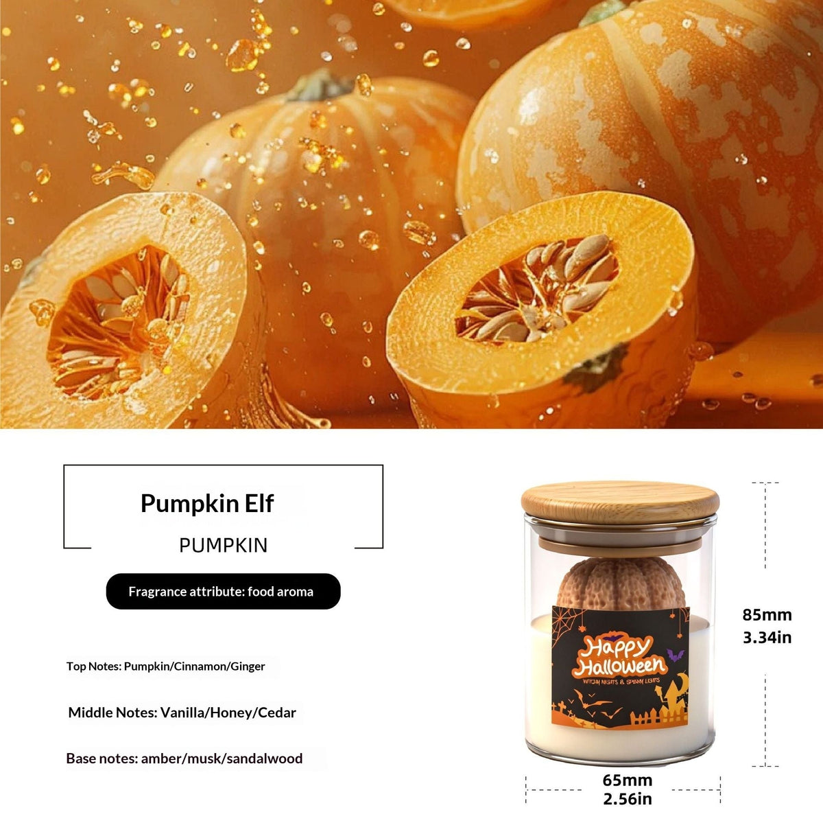 Creative Halloween Pumpkin Scented Candle - Partydeco