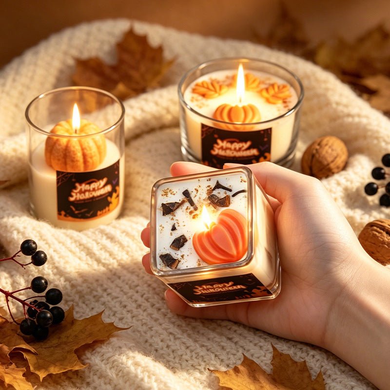 Creative Halloween Pumpkin Scented Candle - Partydeco
