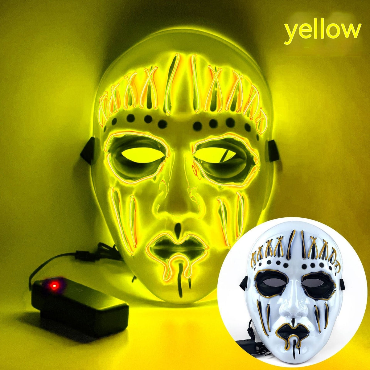 EL Cold Light Mask For Halloween Performance - Partydeco
