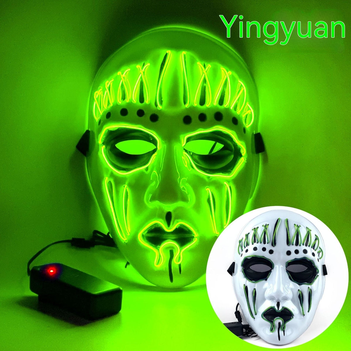 EL Cold Light Mask For Halloween Performance - Partydeco