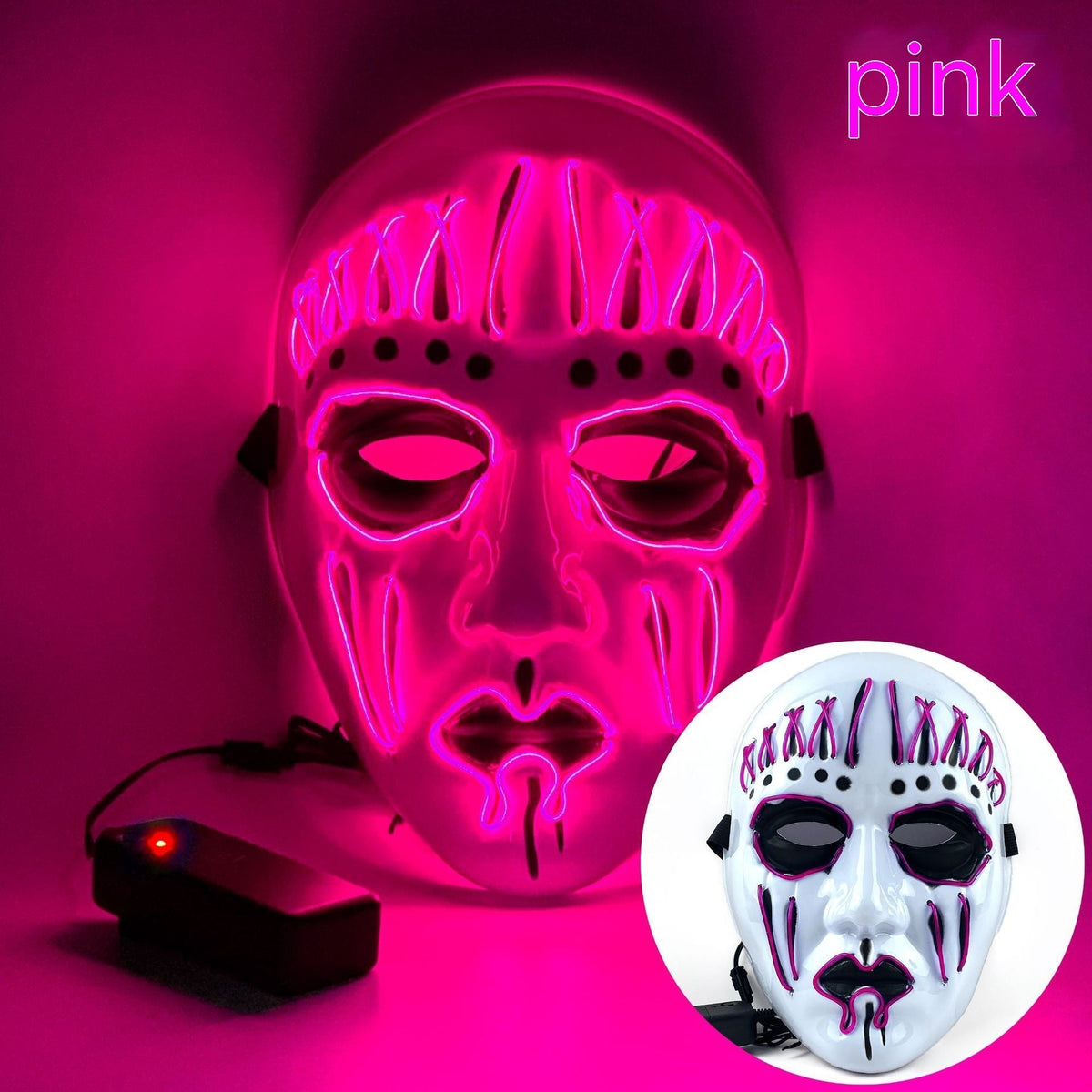 EL Cold Light Mask For Halloween Performance - Partydeco