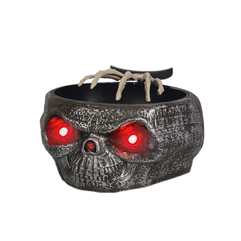 Halloween Candy Bowl Plastic Pumpkin Bowl With Motion Activated Hand, Halloween Serving Dishes Battery Operated Halloween Pumpkins Bowl For Trick-or-Treaters Party - Partydeco
