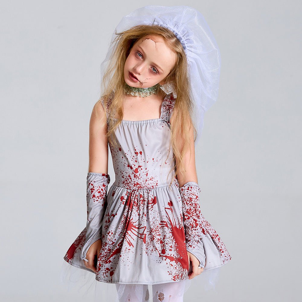 Halloween Costume Children's Gray Pettiskirt - Partydeco