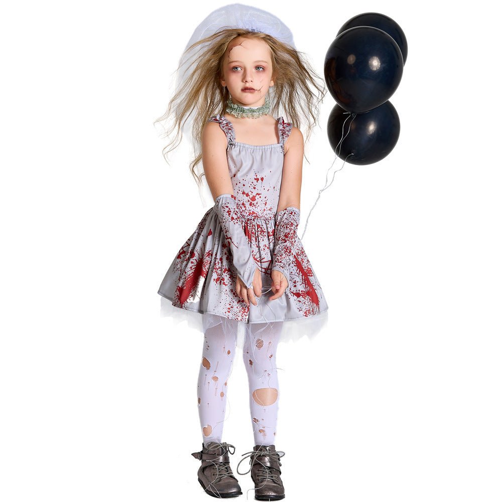 Halloween Costume Children's Gray Pettiskirt - Partydeco
