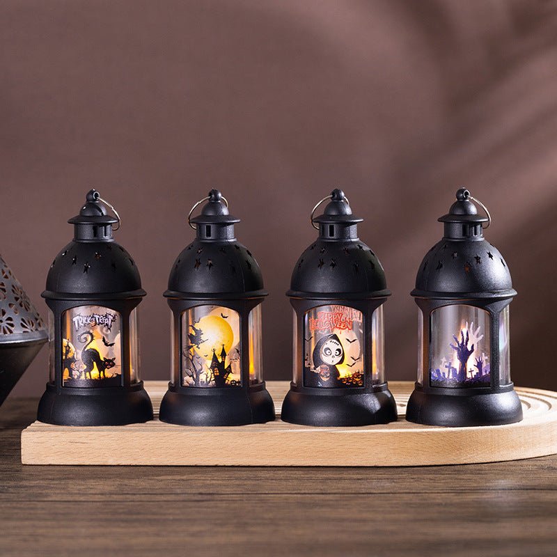 Halloween Decoration Pumpkin Lamp Portable Halloween Castle Wind Lamp Halloween Pendant Party Decoration Props - Partydeco