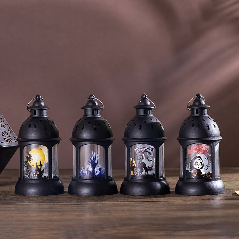 Halloween Decoration Pumpkin Lamp Portable Halloween Castle Wind Lamp Halloween Pendant Party Decoration Props - Partydeco