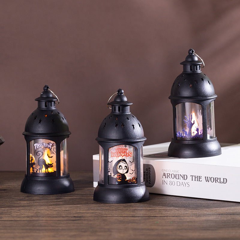 Halloween Decoration Pumpkin Lamp Portable Halloween Castle Wind Lamp Halloween Pendant Party Decoration Props - Partydeco