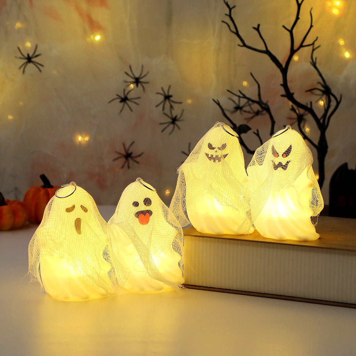 Halloween Decorative Ornaments Portable Pumpkin Lanterns Halloween Troublemakers Halloween Ghost Hanging Party Props - Partydeco