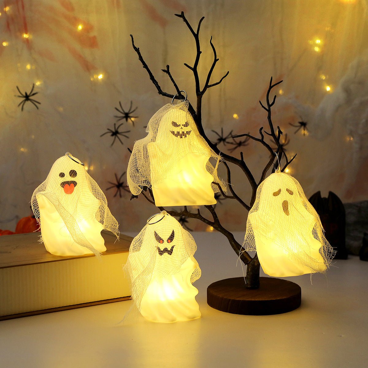Halloween Decorative Ornaments Portable Pumpkin Lanterns Halloween Troublemakers Halloween Ghost Hanging Party Props - Partydeco