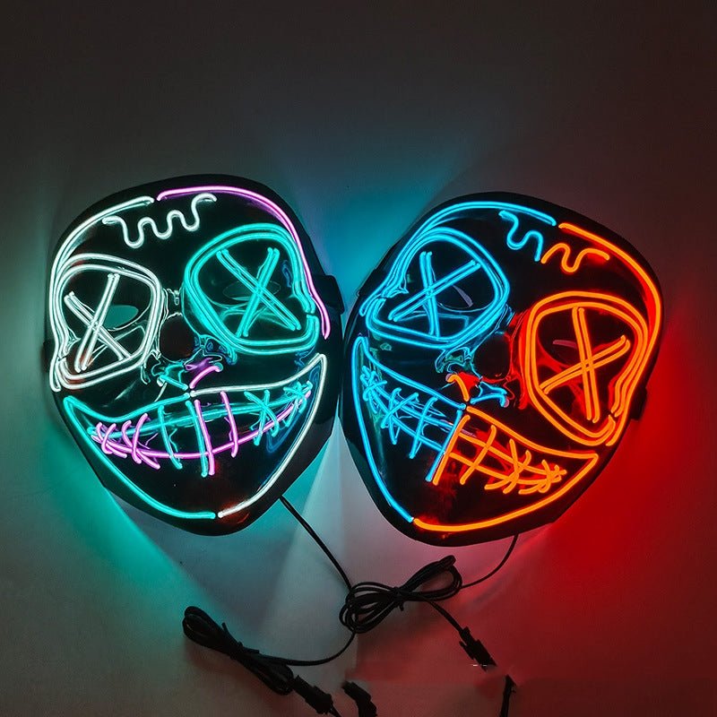 Halloween EL Horror Full Face Glow Mask - Partydeco