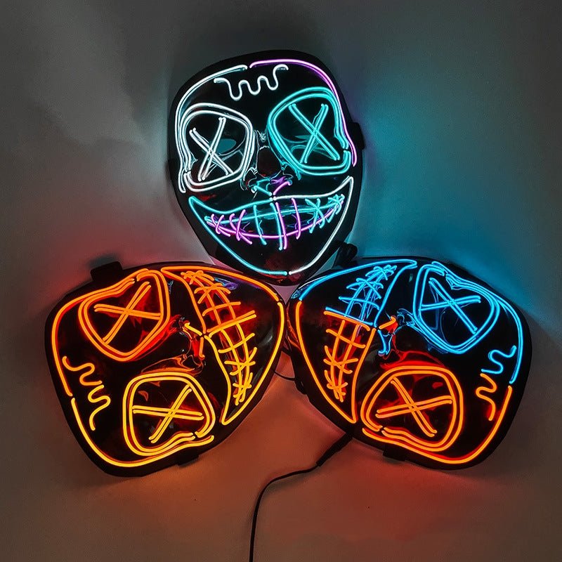 Halloween EL Horror Full Face Glow Mask - Partydeco