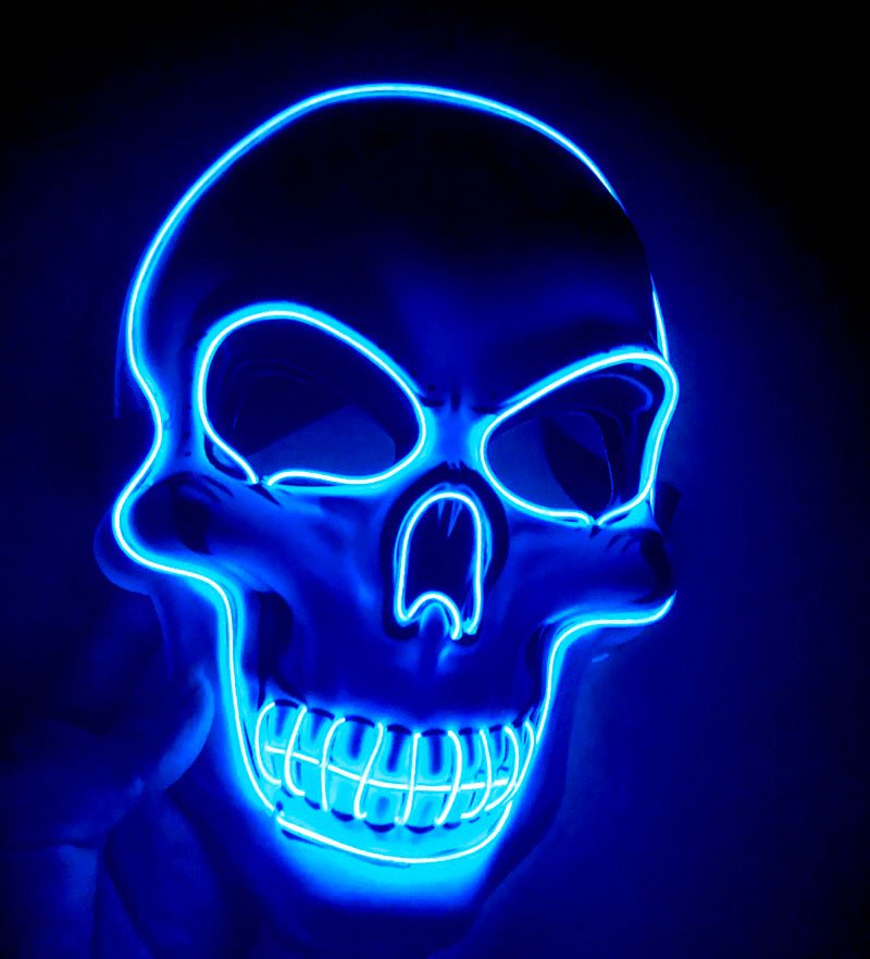 Halloween Skeleton Mask LED Glow Scary Mask - Partydeco